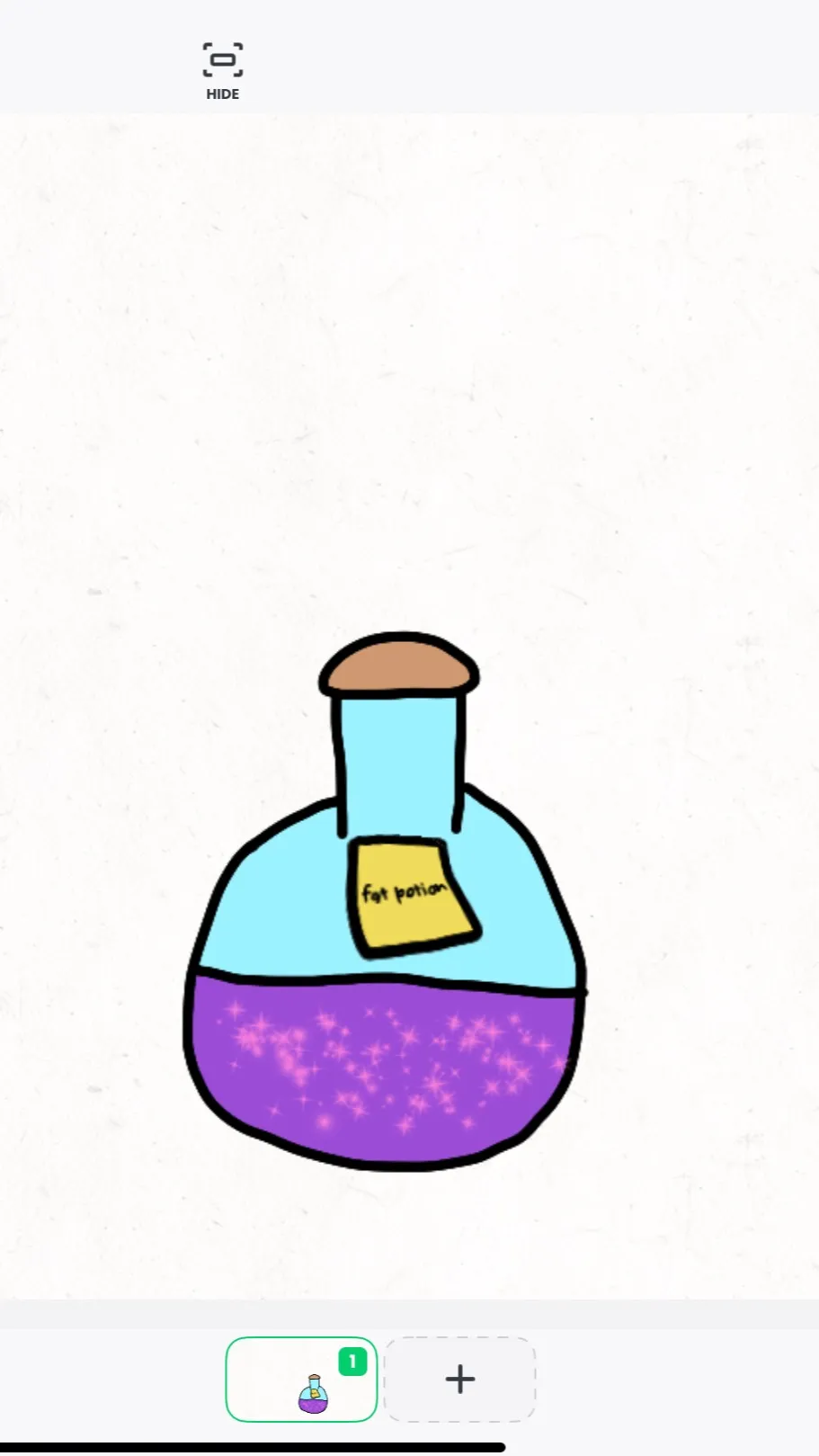 ai character: Fat potion background