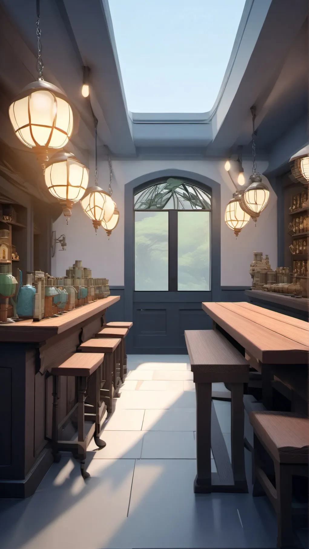 ai character: Tavern Antique background