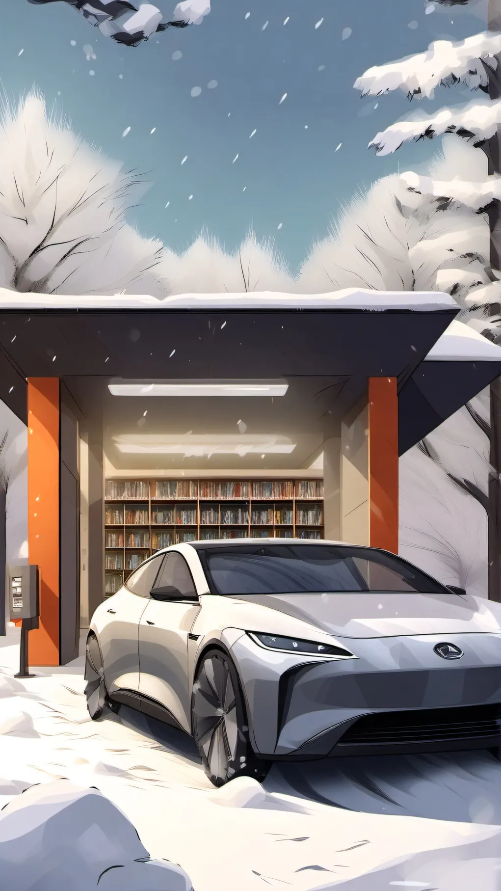 ai character: Charging Station background