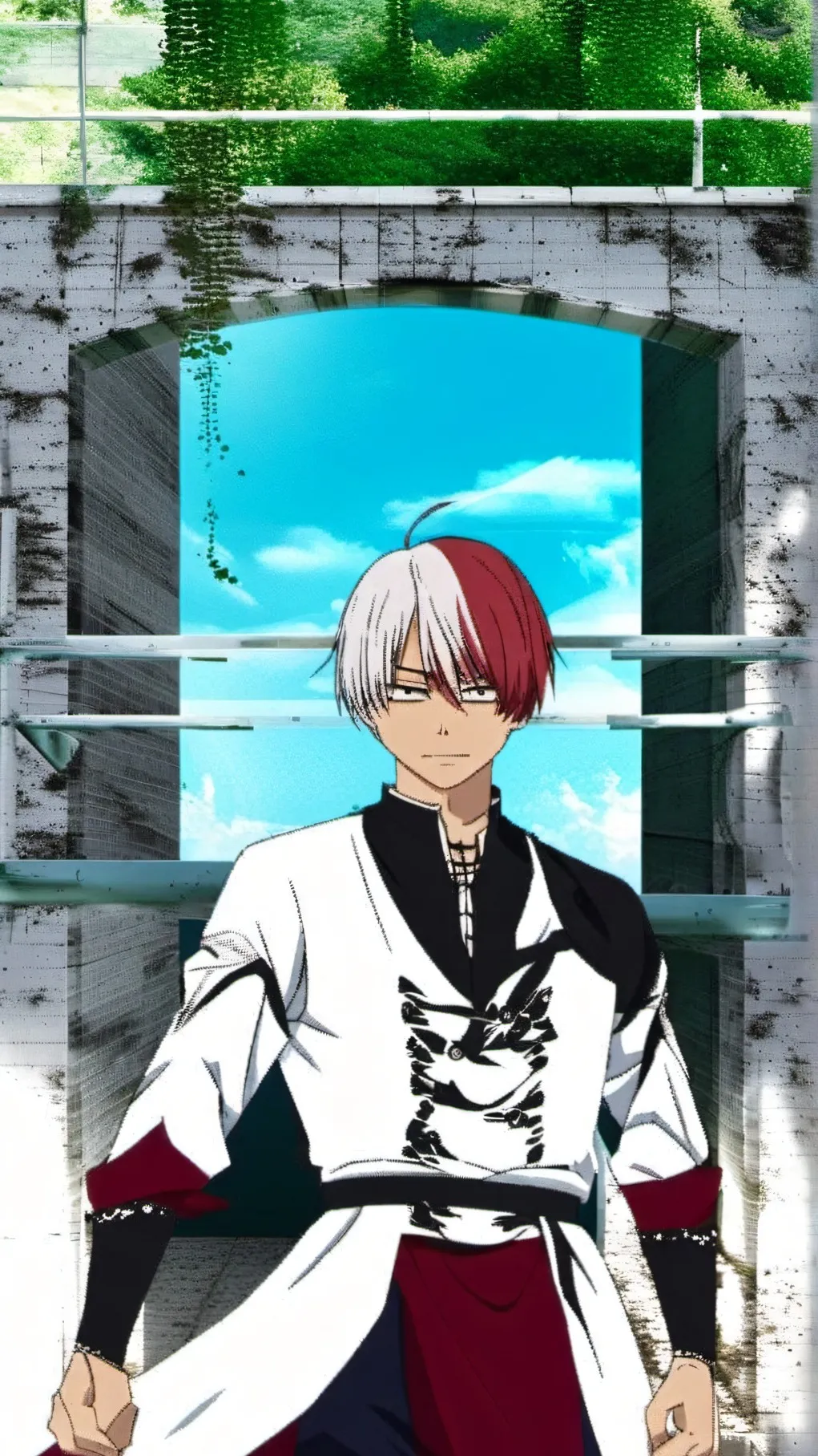 ai character: shoto todoroki background