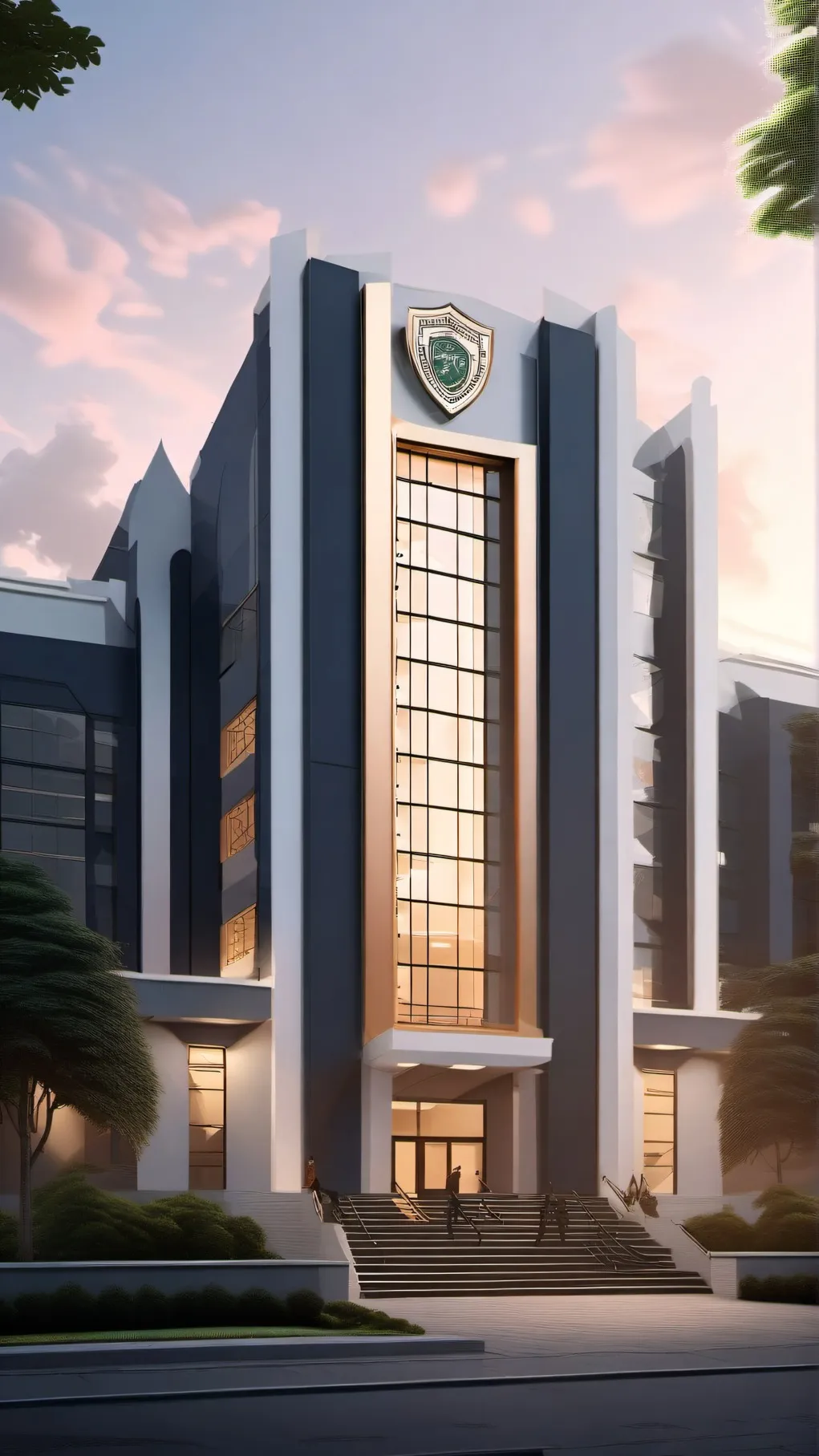 ai character: Central Crest High background