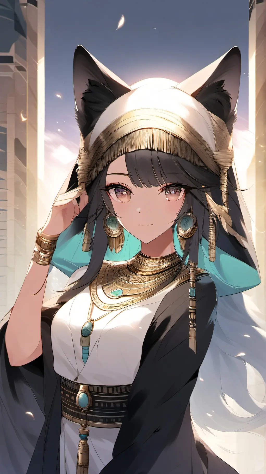 ai character: Bastet - Goddess background