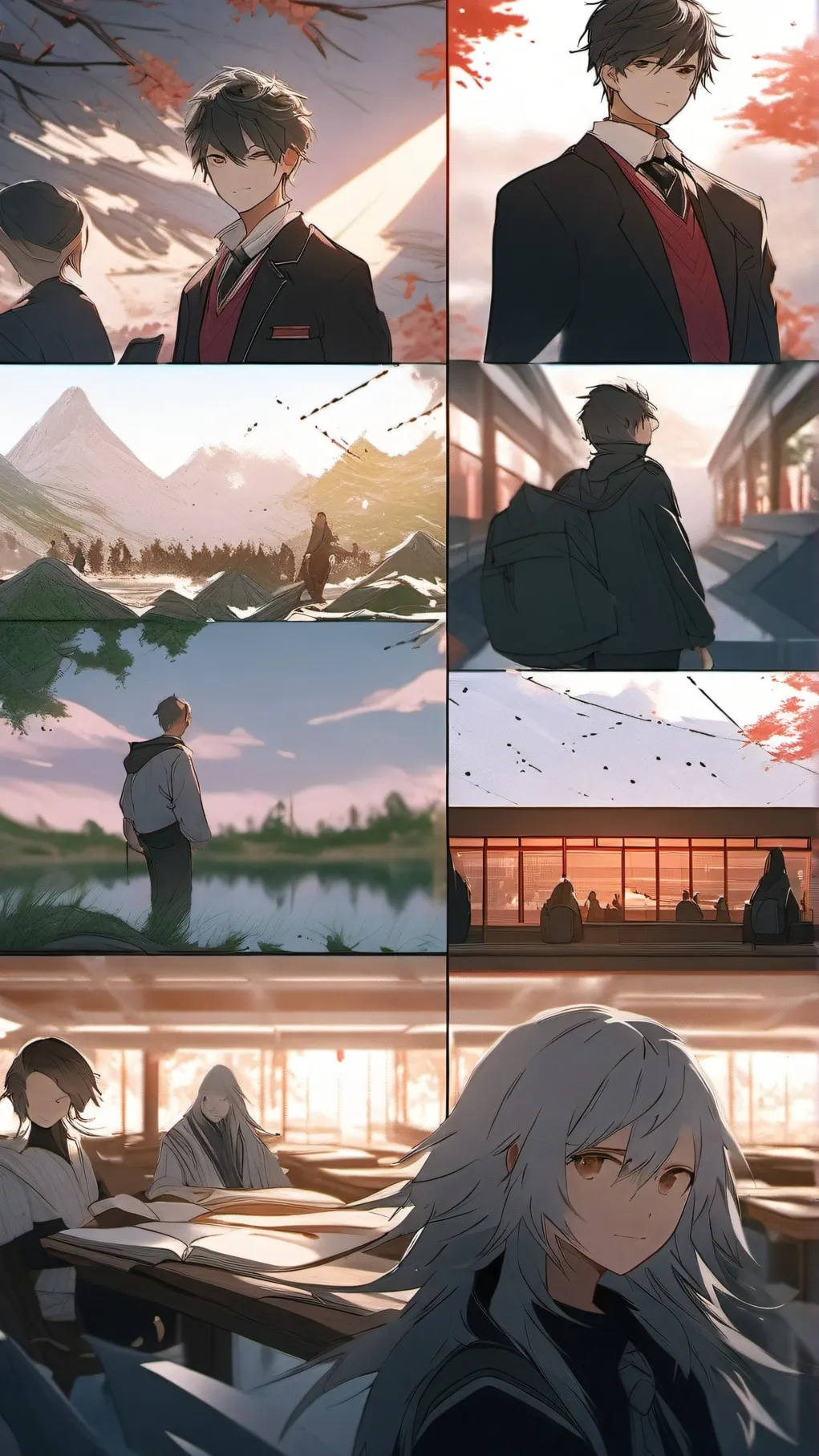 ai character: boys school background