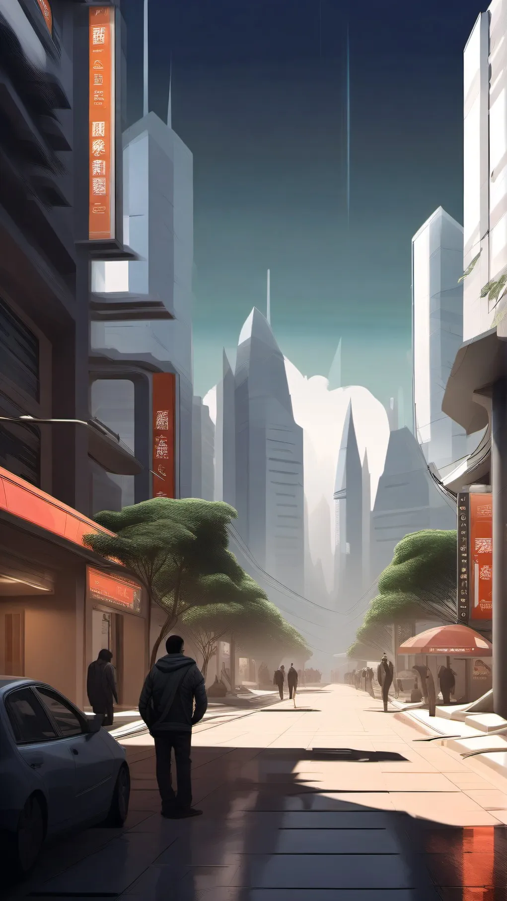 ai character: Doomed city AU background