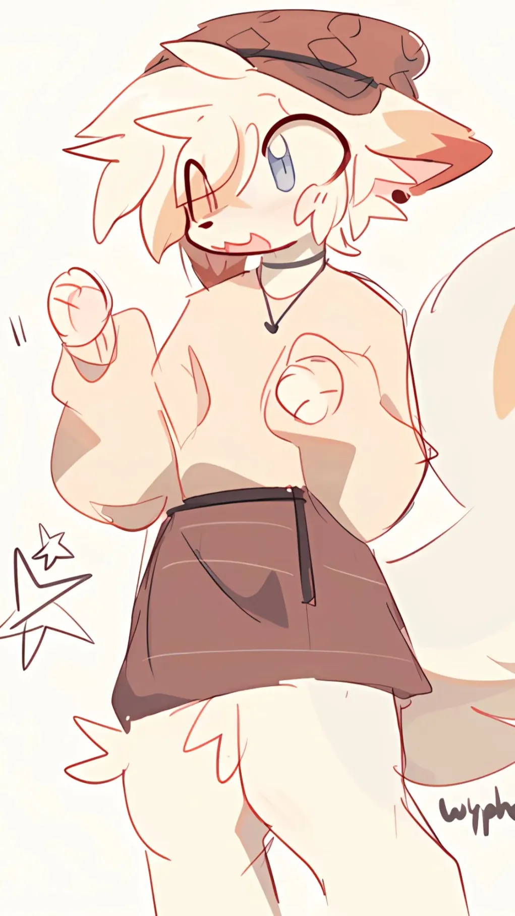 ai character: furry girl background