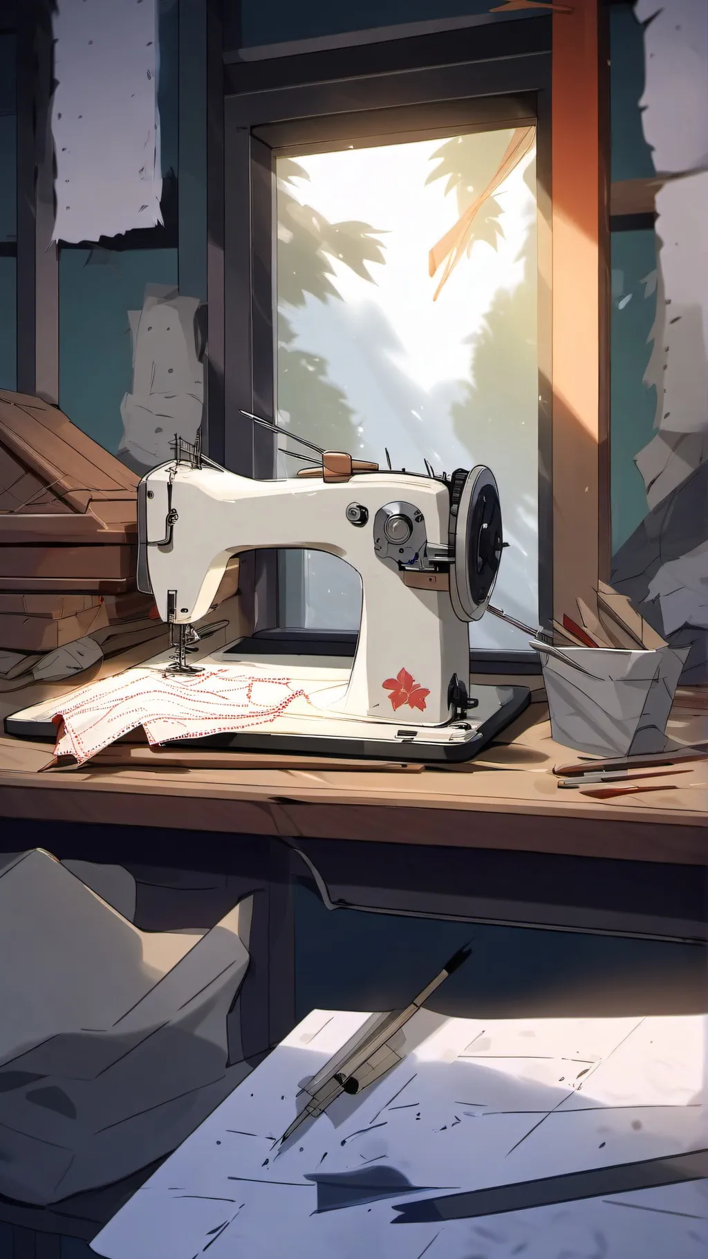 ai character: Needle x Pen background