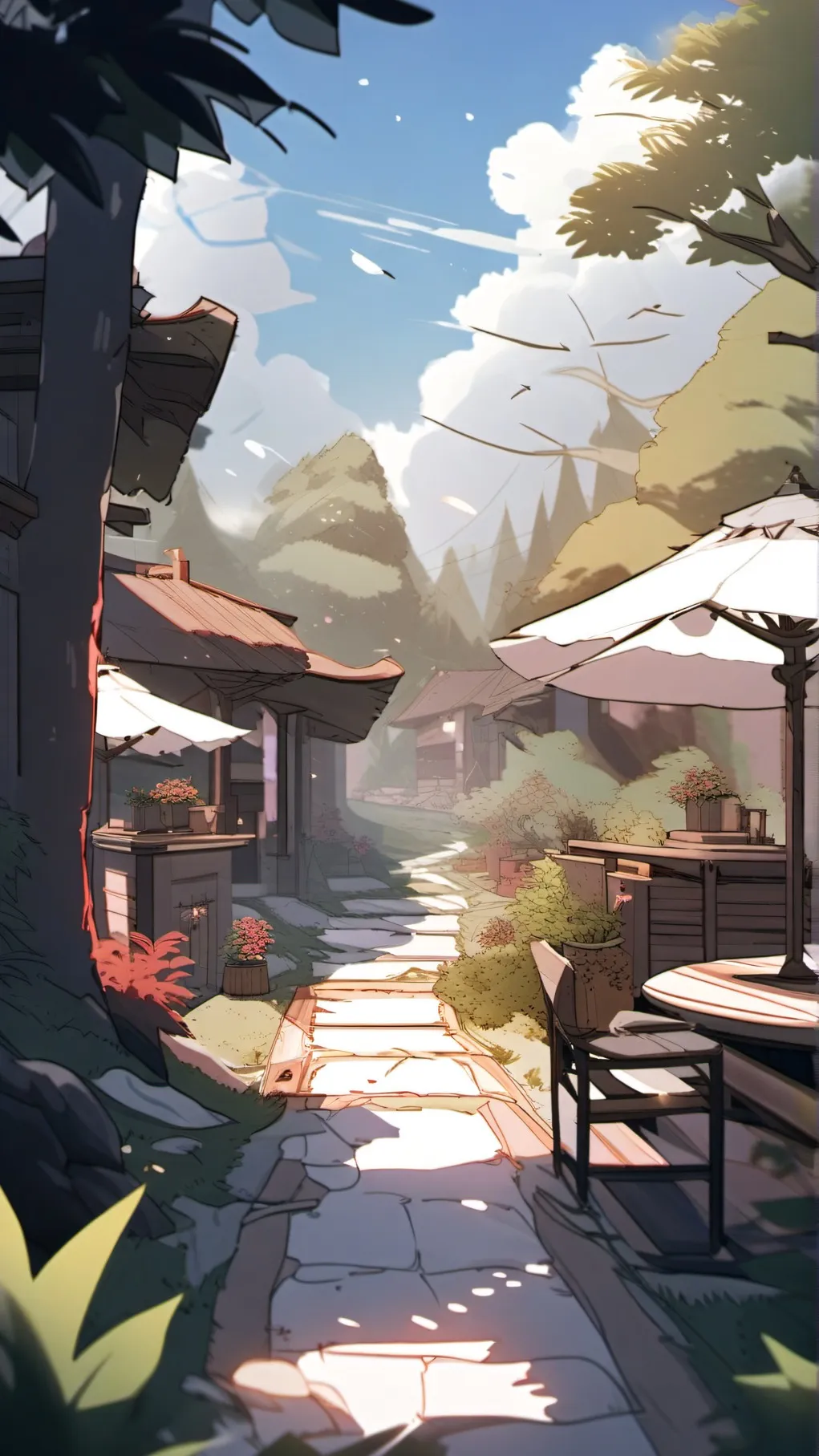 ai character: Schoo wakes in ark background