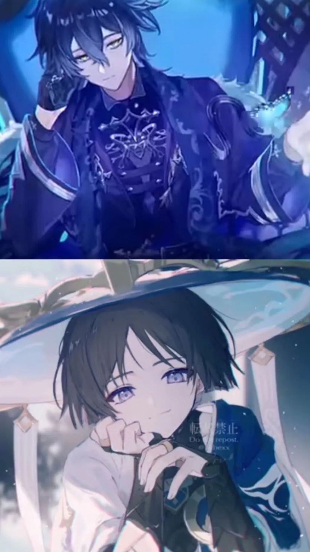 ai character: Flins and Wanderer background