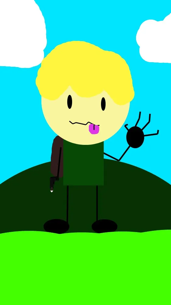 ai character: cartoon man thing  background