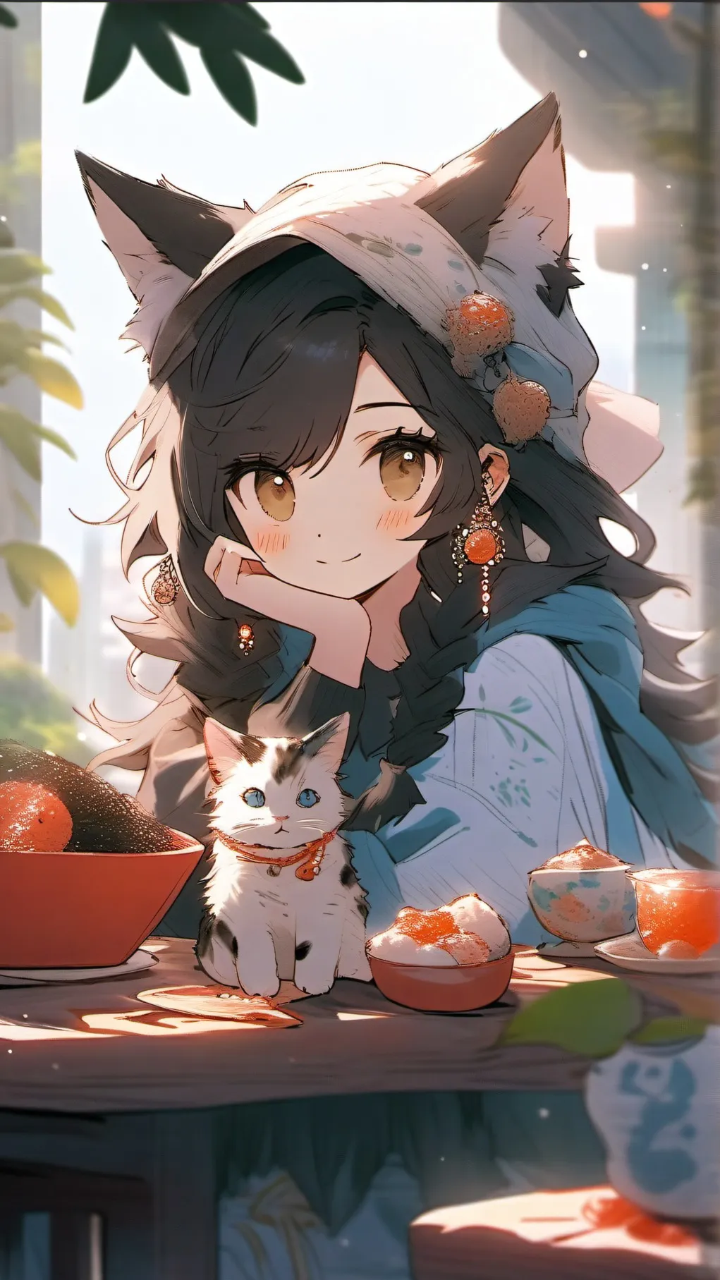 ai character: Luna background