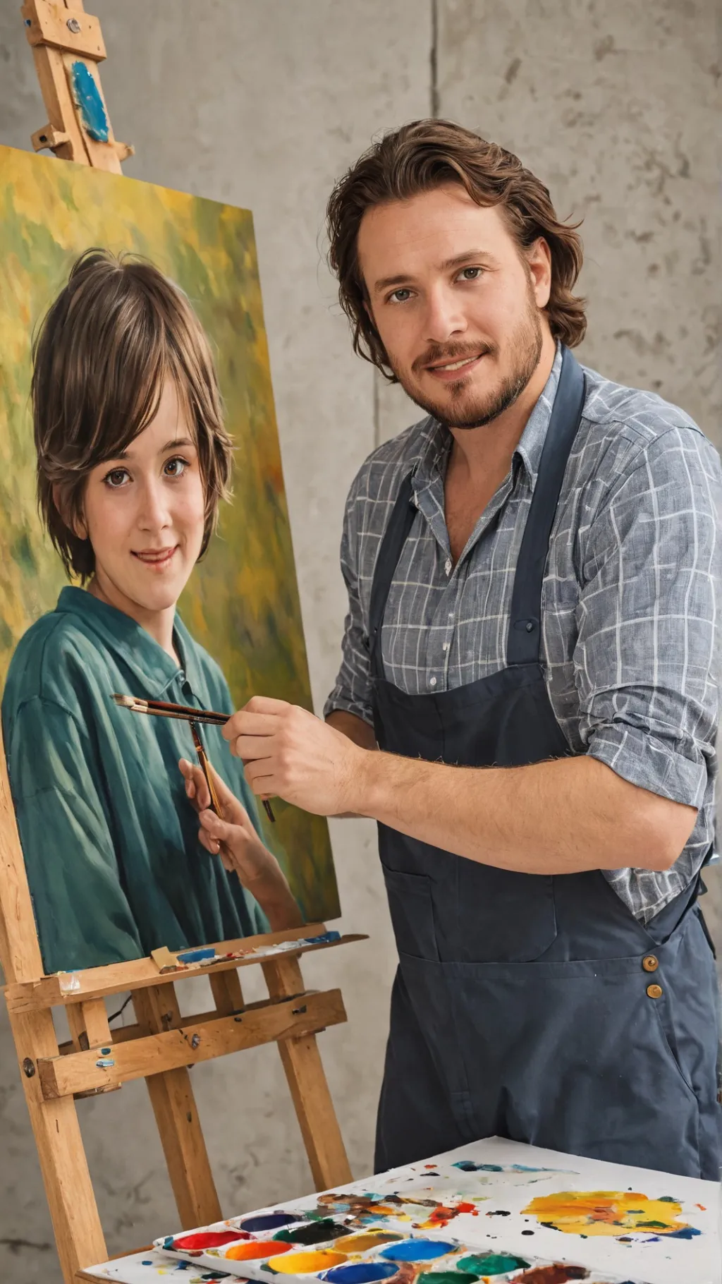 ai character: art helper background