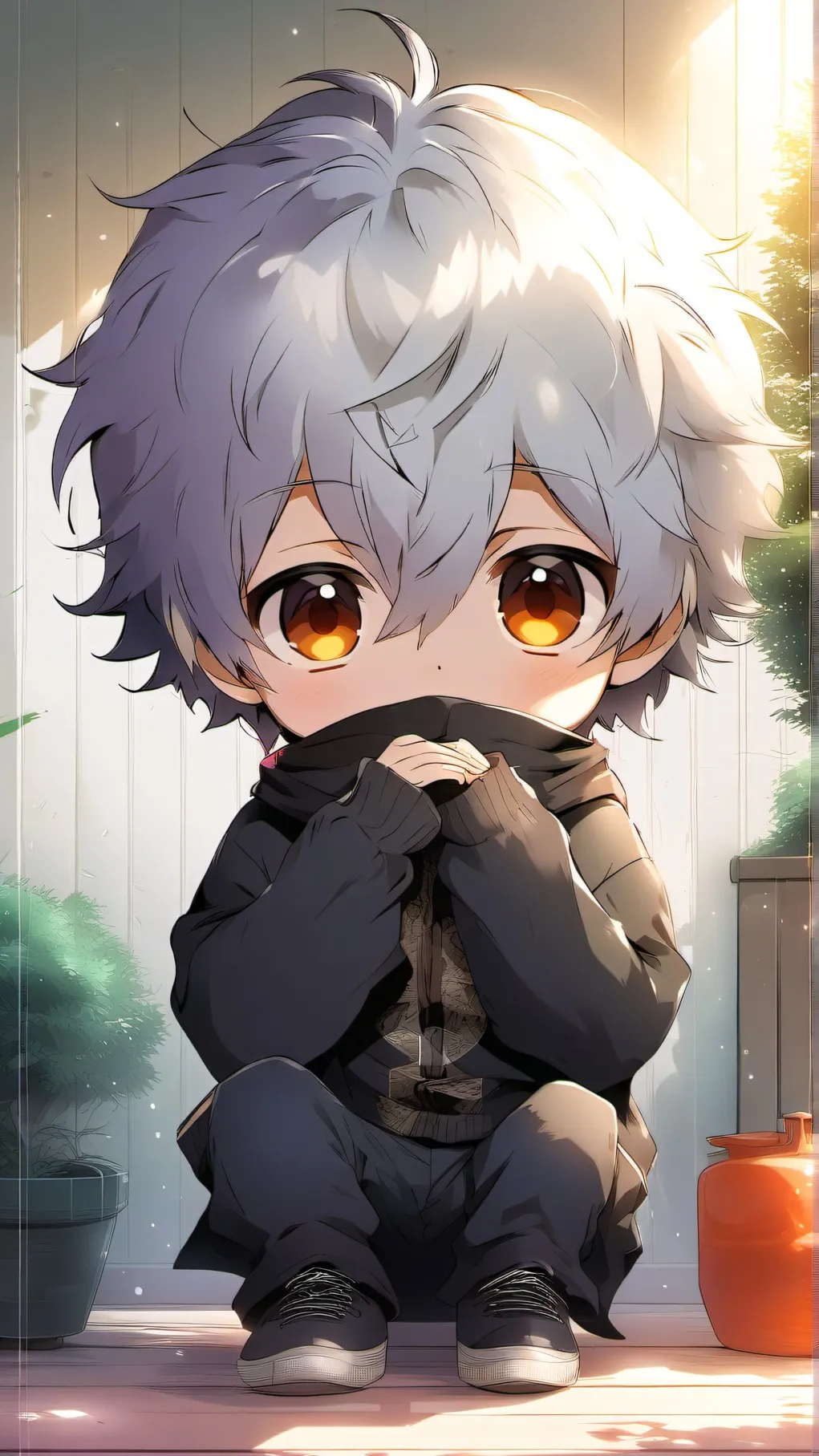 ai character: tiny megumi  background