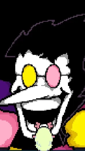 ai character: spamton GIGA background