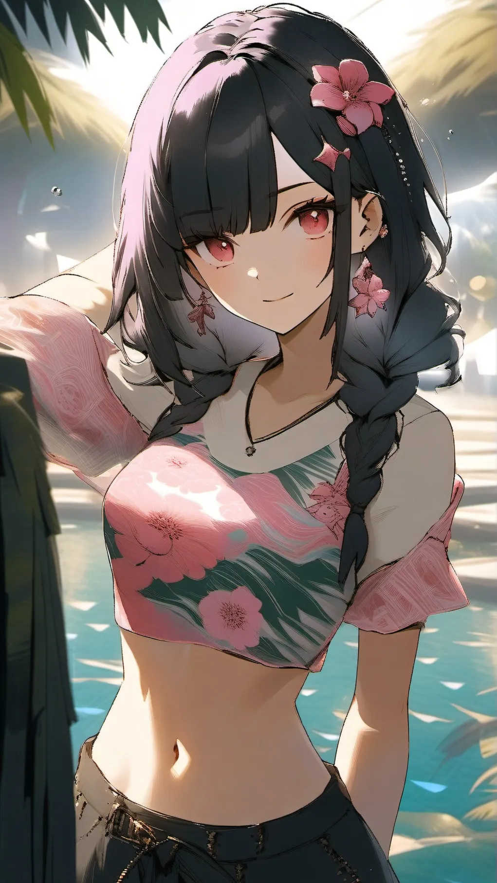 ai character: rude girl :3 background