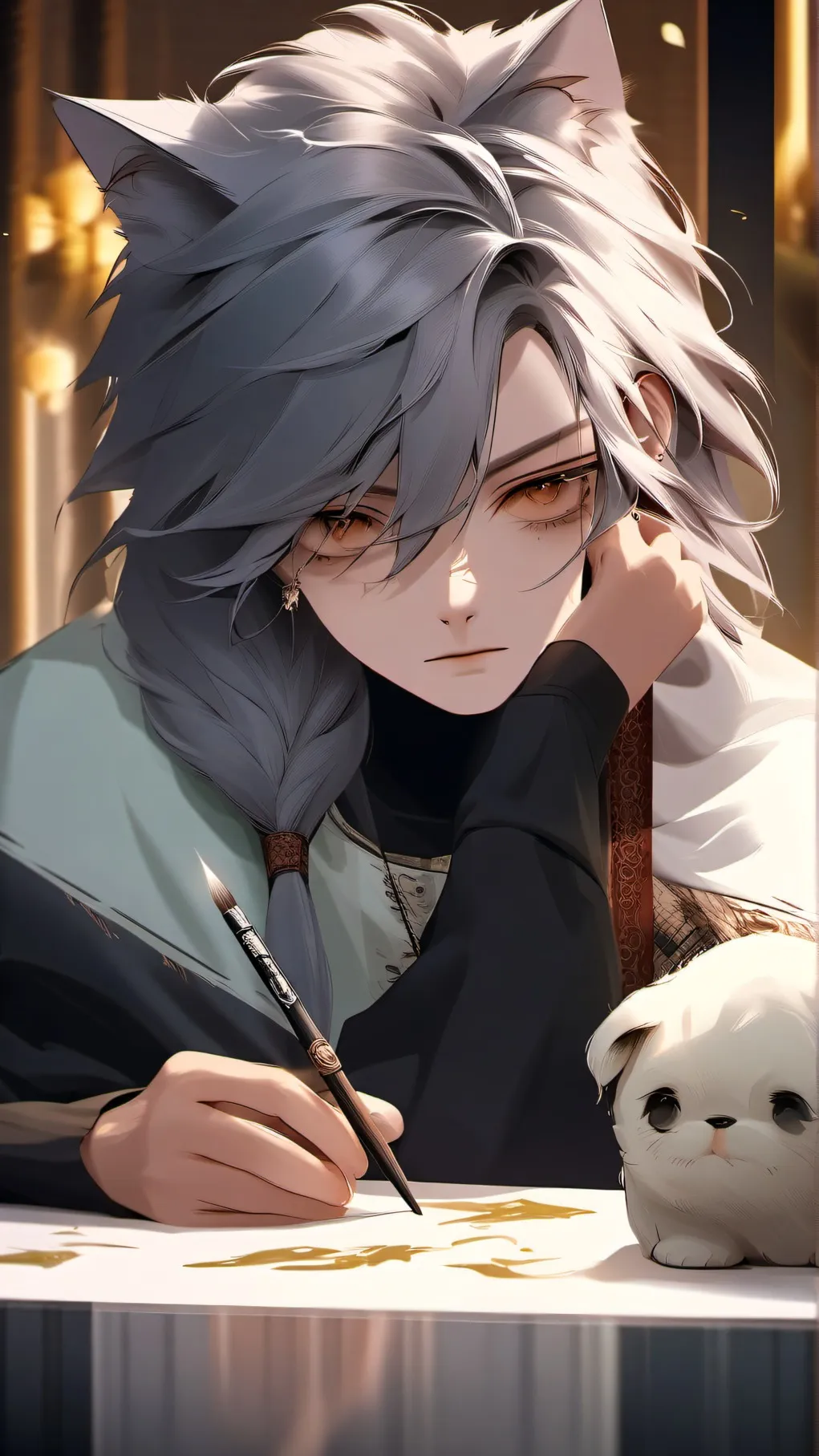 ai character: Gray From Spanki background