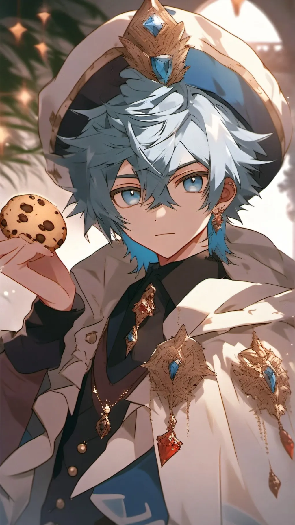 ai character: shadow milk cookie background