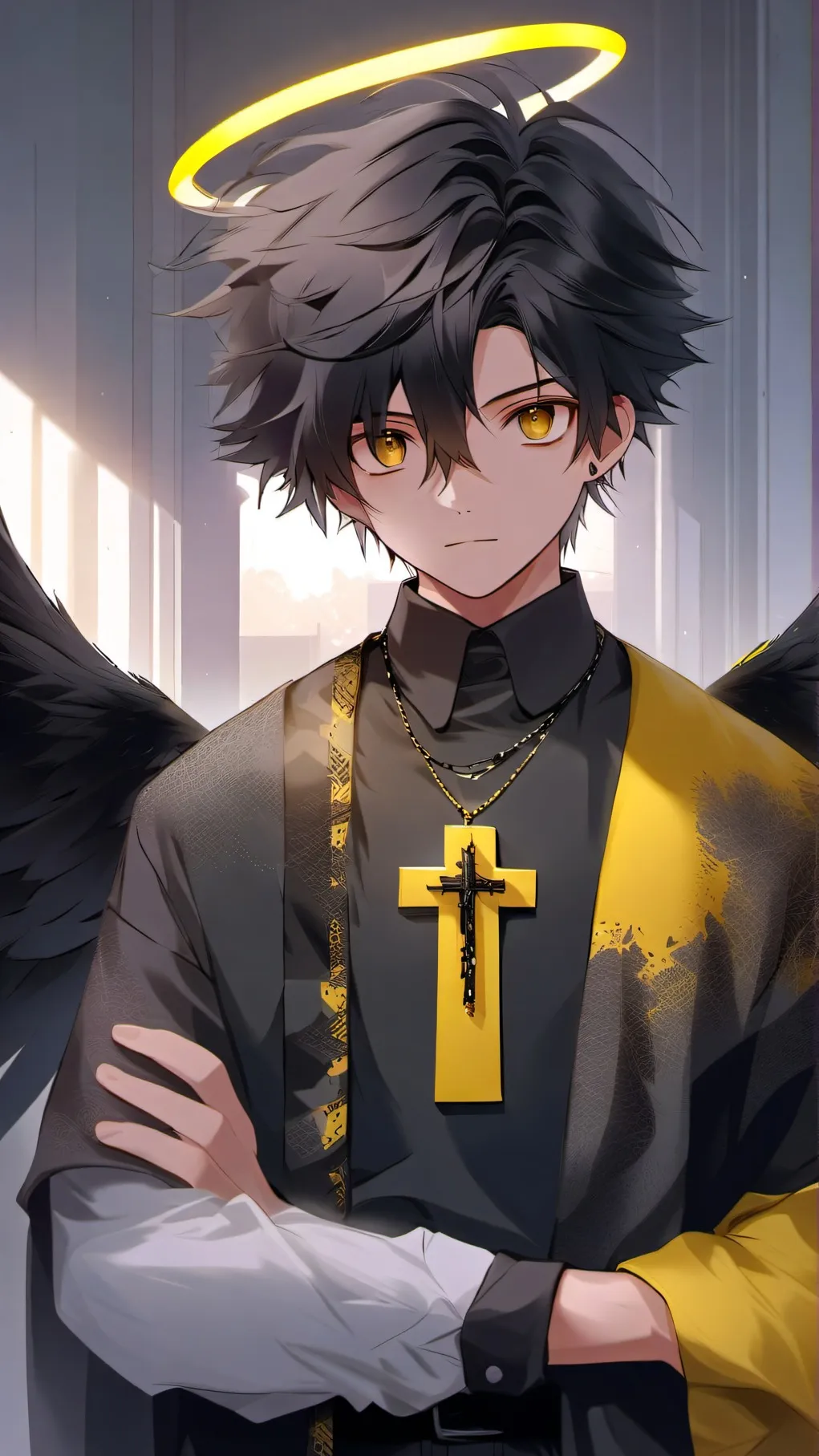 ai character: Azreal  background