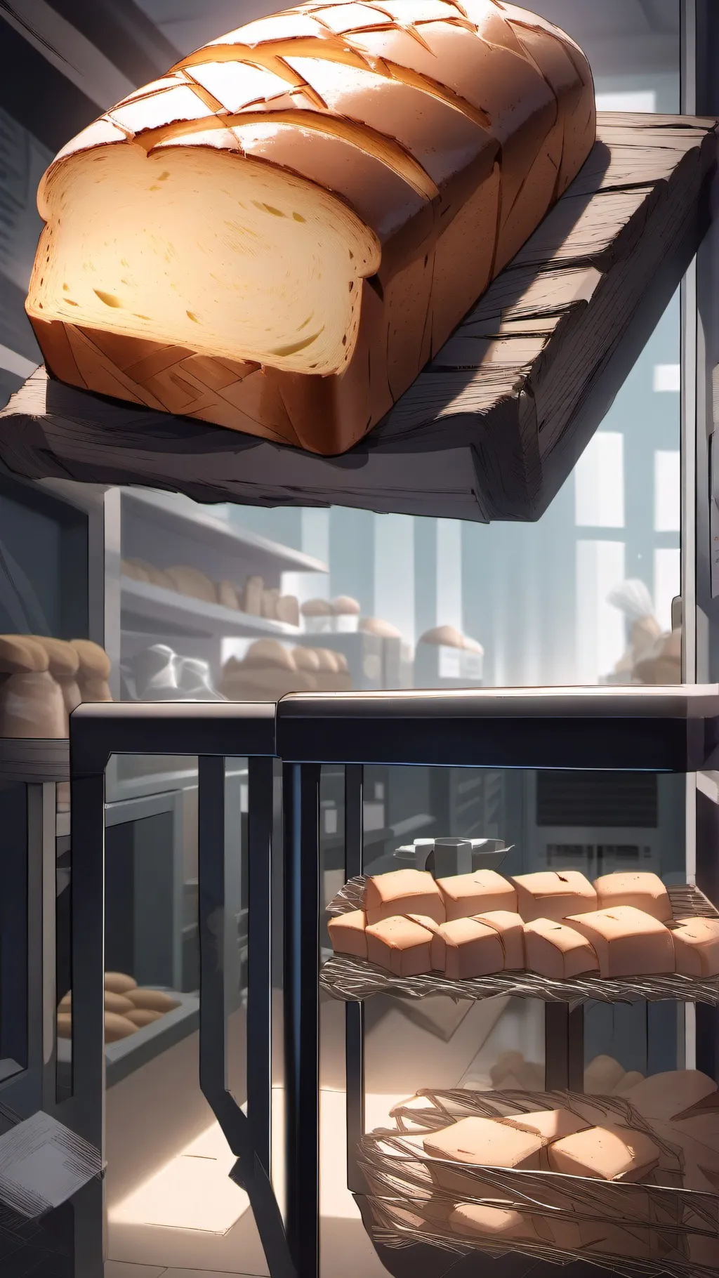 ai character: Bread background