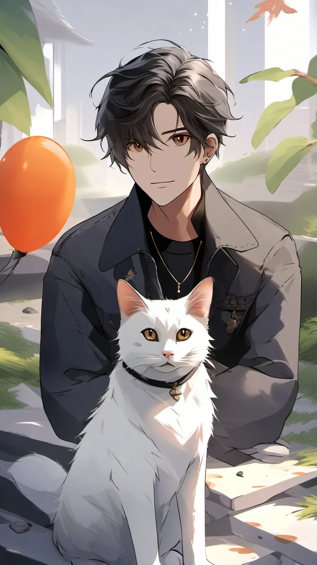 ai character: cat queen background