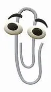 ai character: Clippy Paperclip background