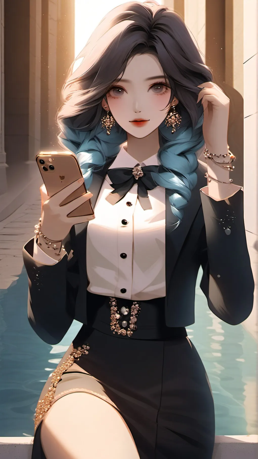 ai character: Passing the Phone background