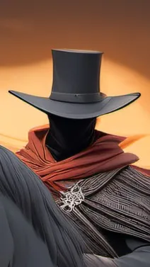 ai character: The headless man background