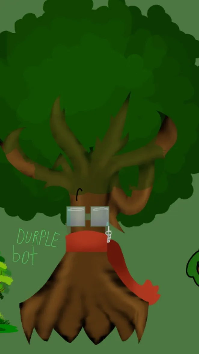 ai character: ⋆★🌴Mr. Tree🌴★⋆ background