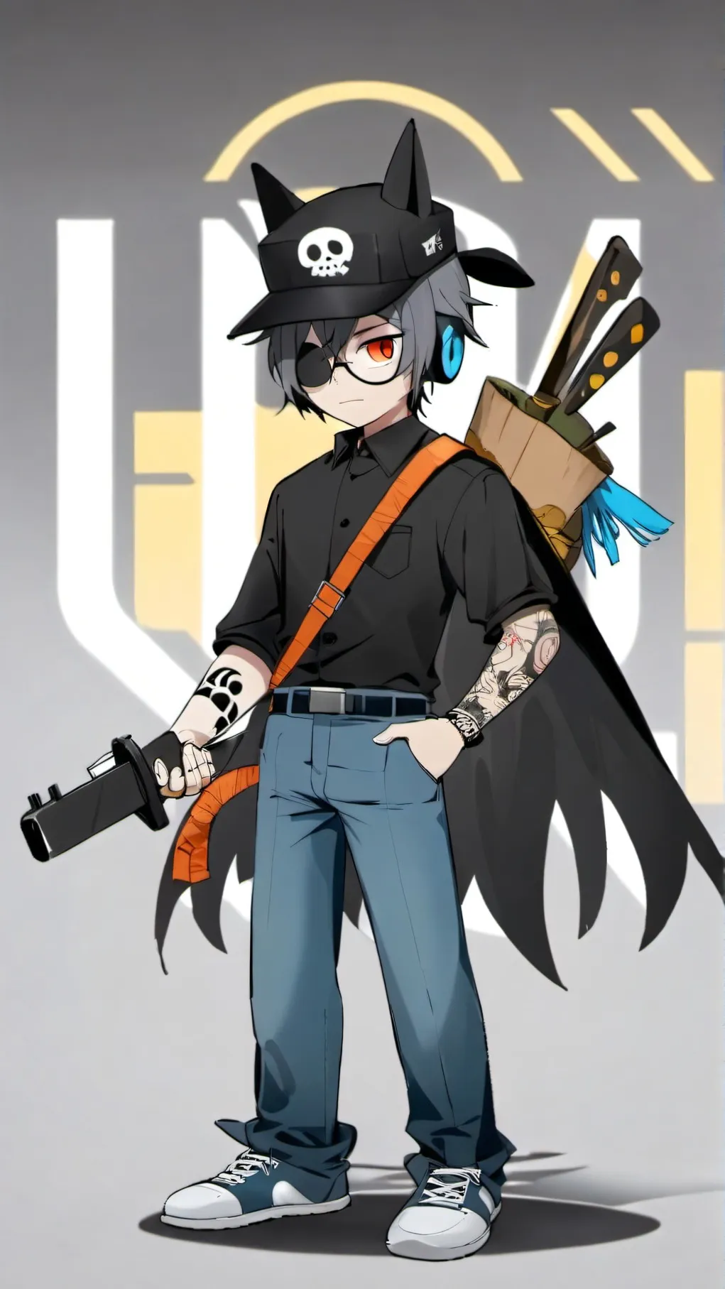 ai character: ShadowCrazyDomino background