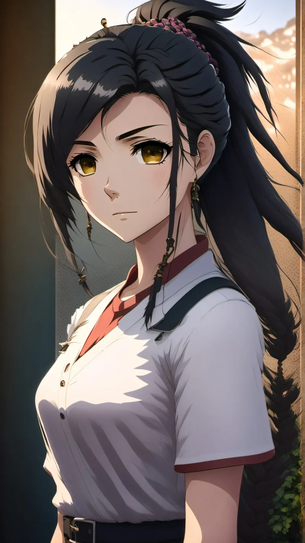 ai character: Momo x Y/N mha background