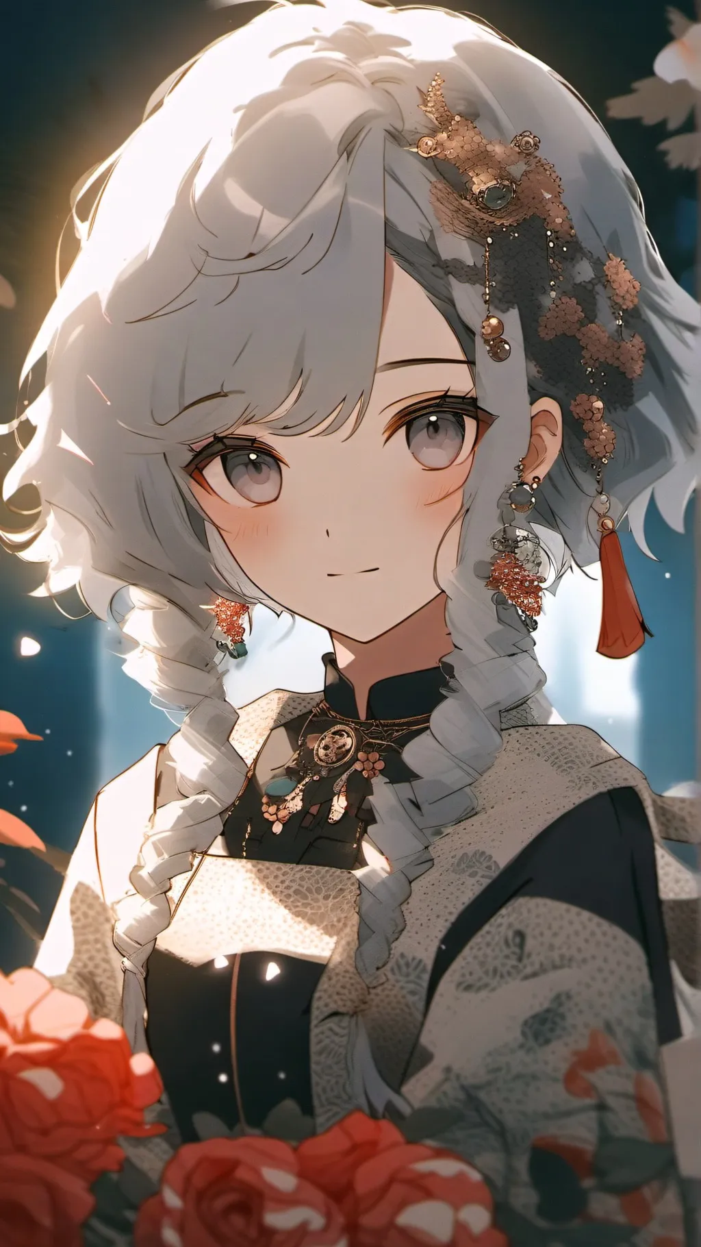 ai character: Gray background