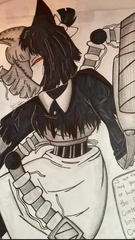 ai character: terminator Bloomie background