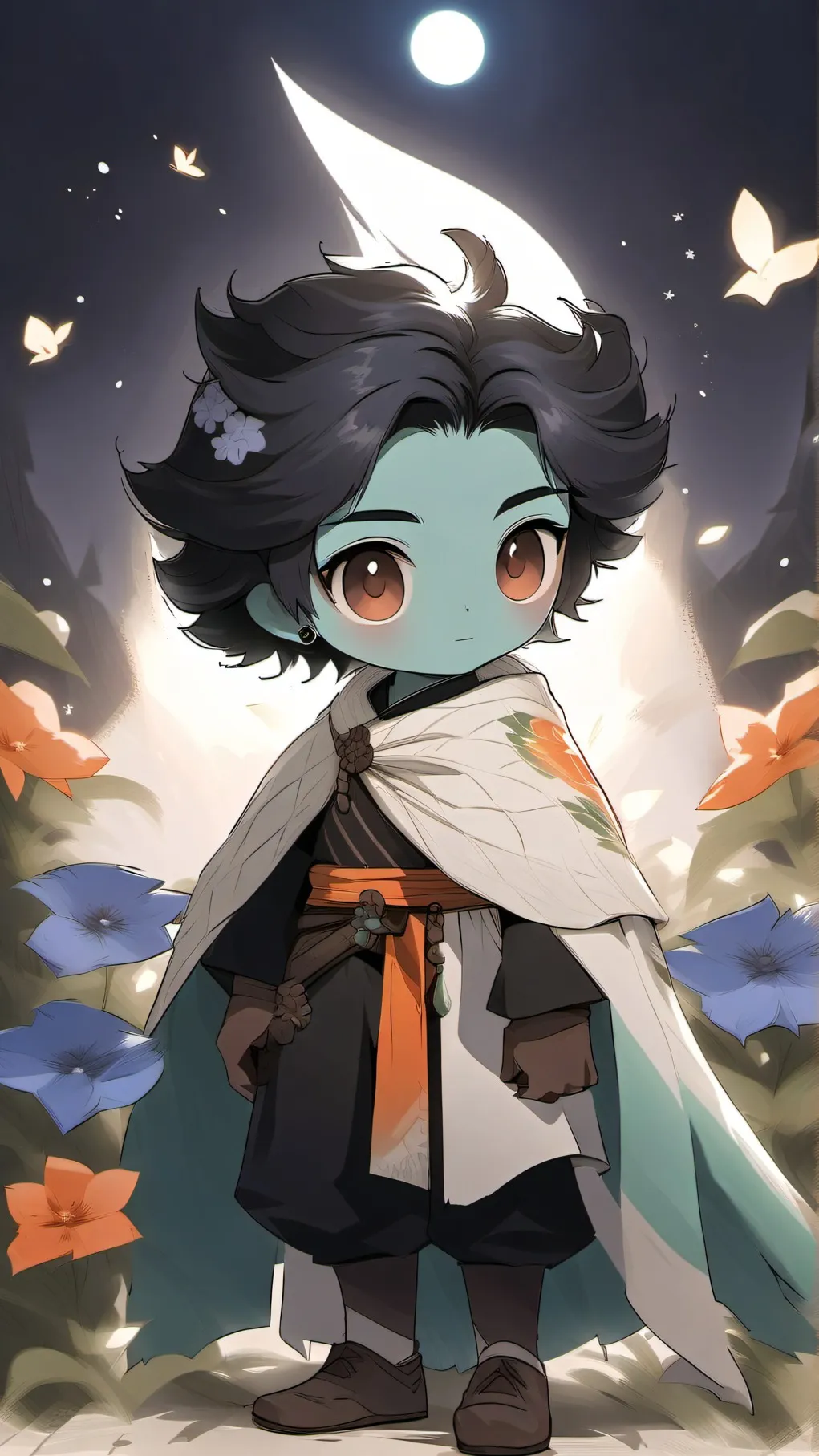 ai character: bald x asstroke background