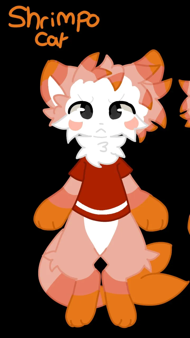 ai character: Shrimpo cat background