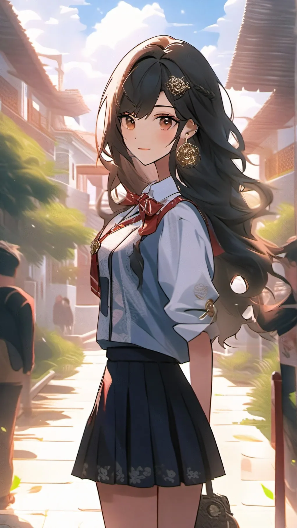 ai character: girl bully background