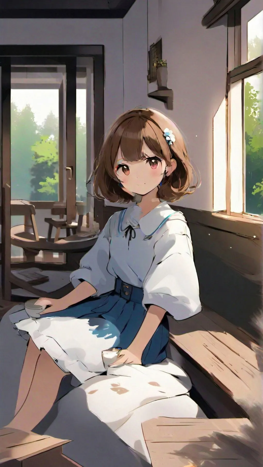 ai character: in my house background