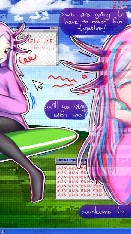 ai character: kinito pet a girl background