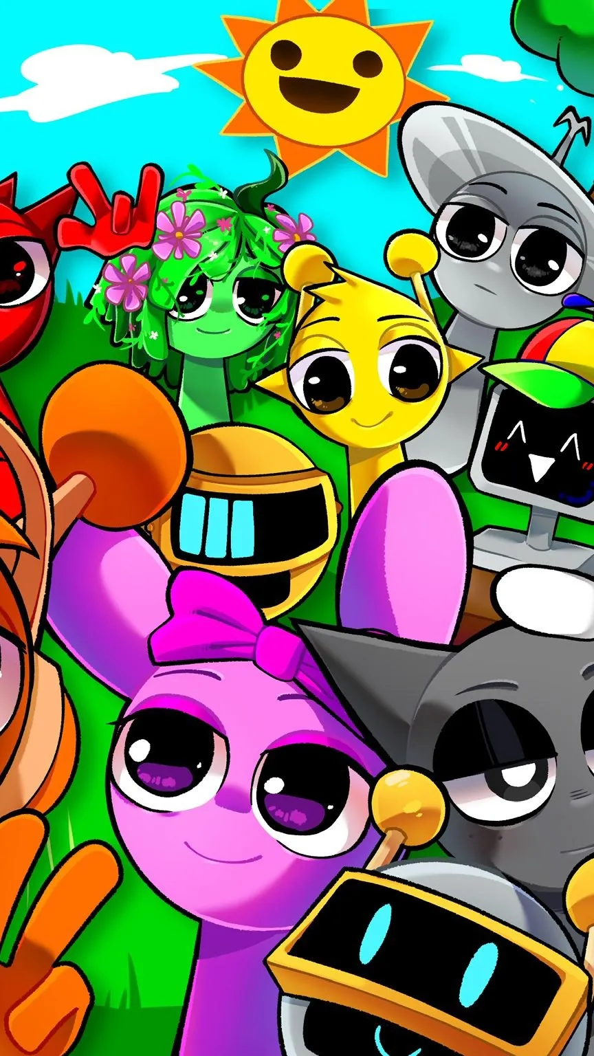 ai character: Sprunki Hangout background