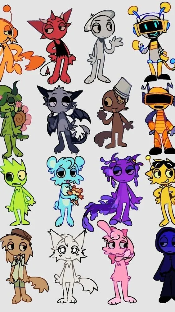 ai character: Sprunki but u cat background