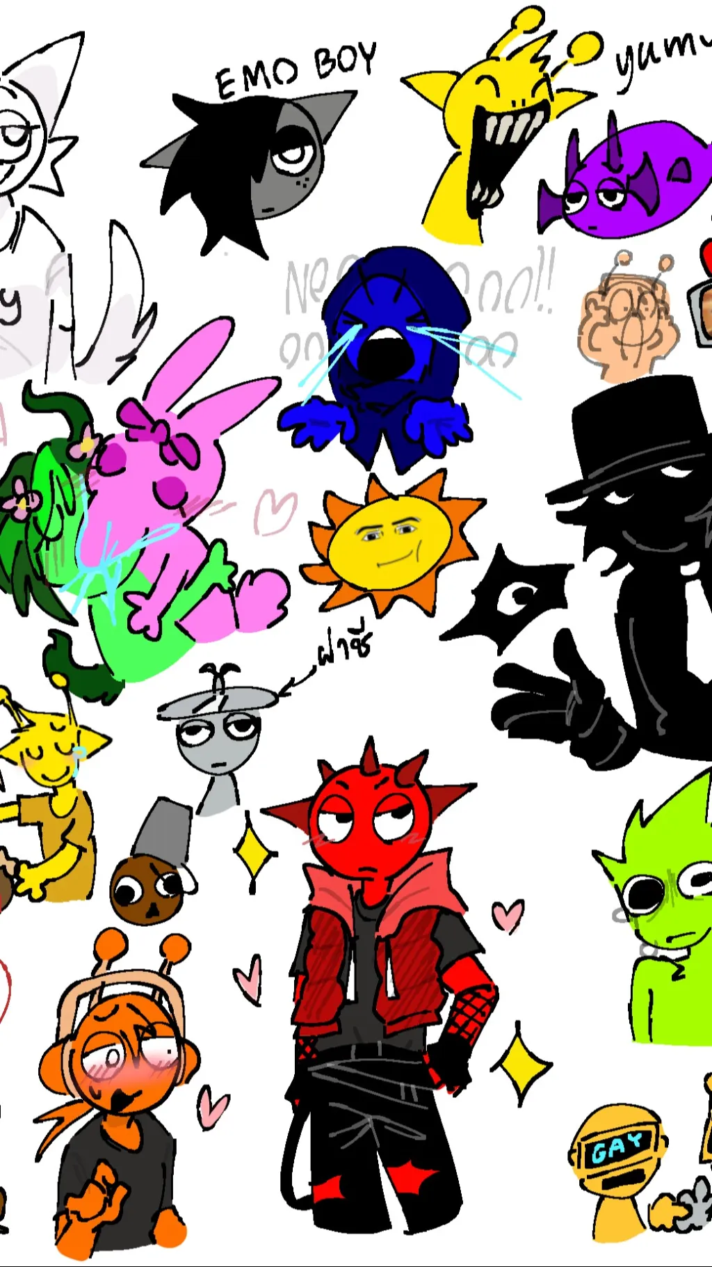 ai character: Sprunki Camping! background