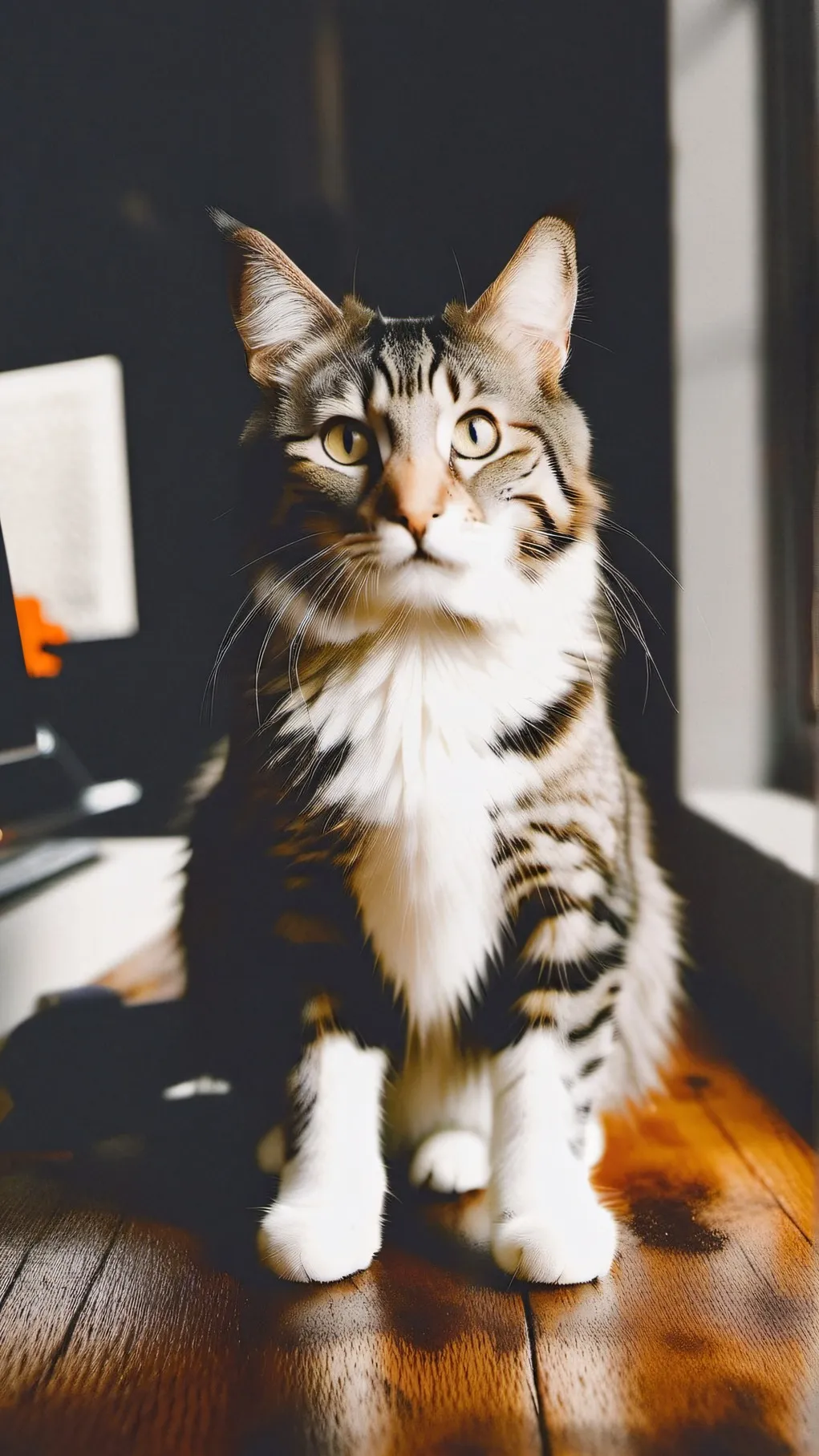 ai character: Cat playing Roblox background