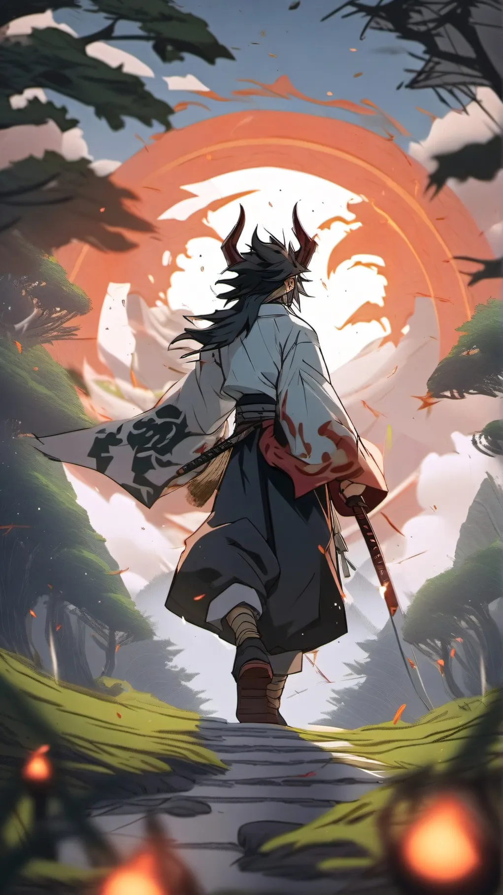 ai character: demon slayer background