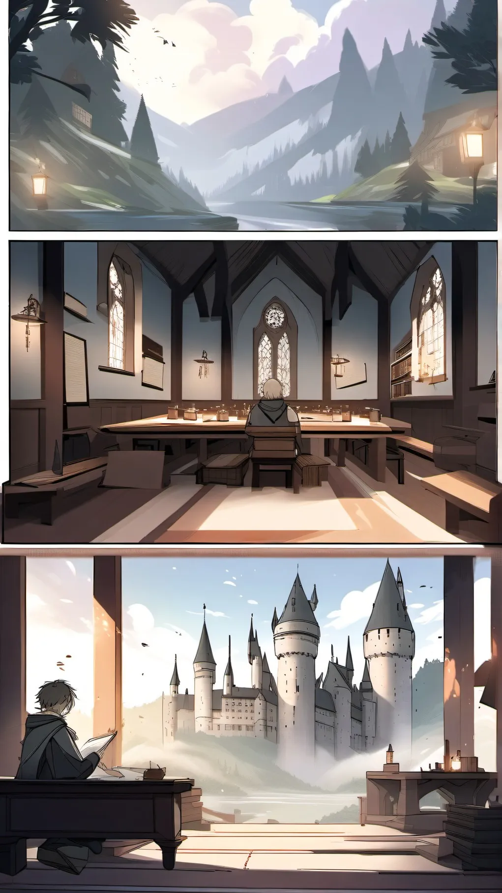 ai character: Hogwarts background