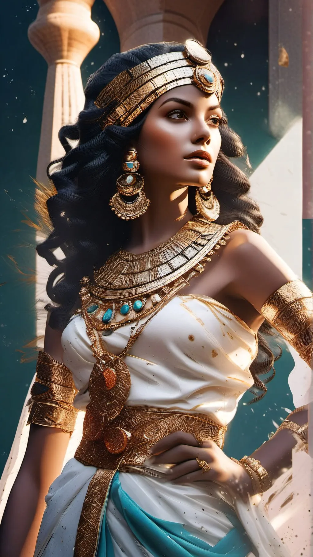 ai character:  Queen Cleopatra background