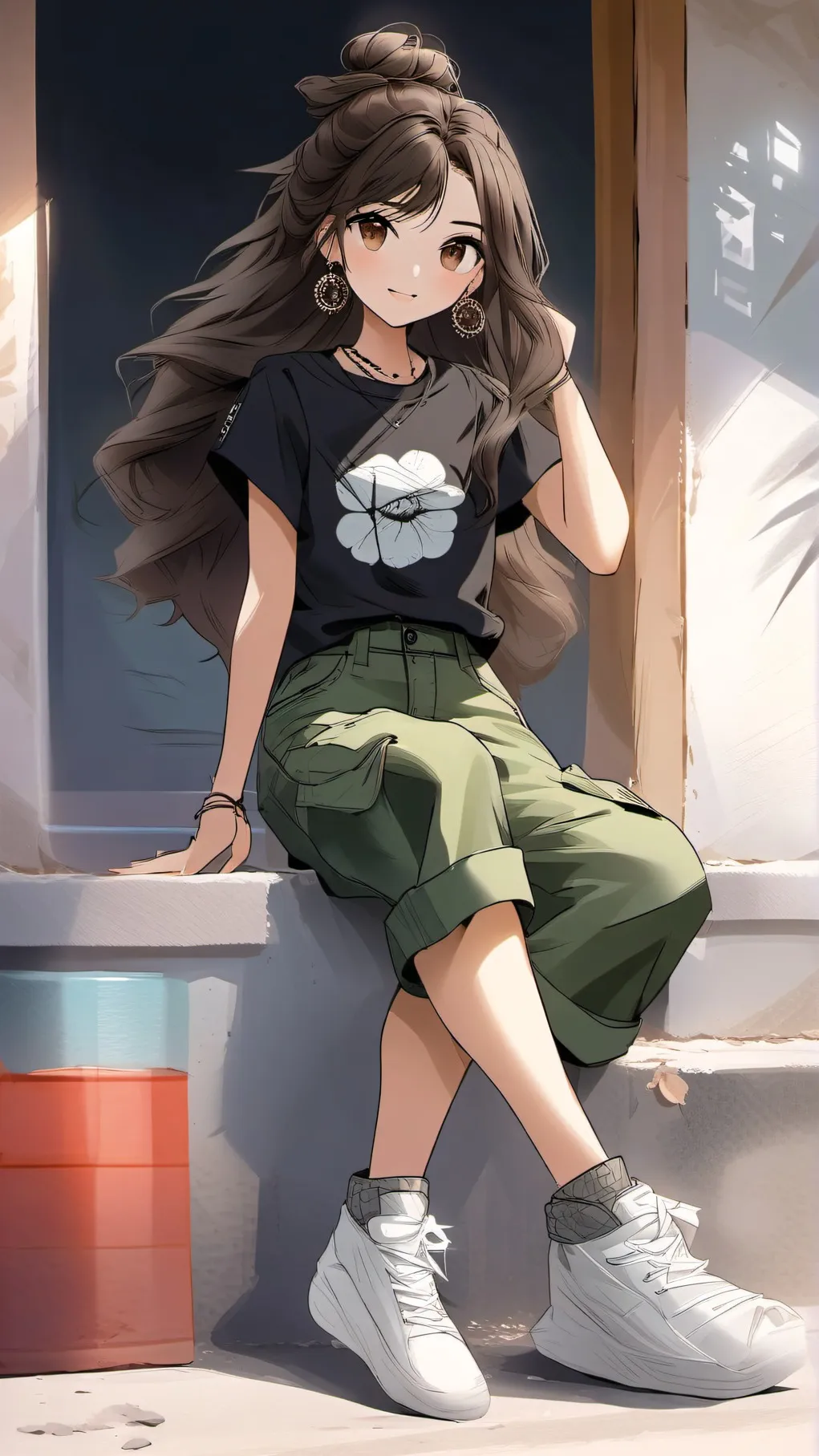 ai character: Ella  background