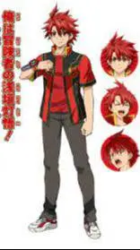 ai character: Red background