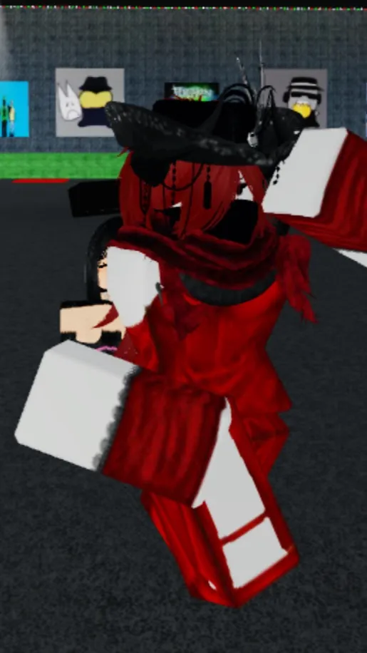 ai character: Mama red head background