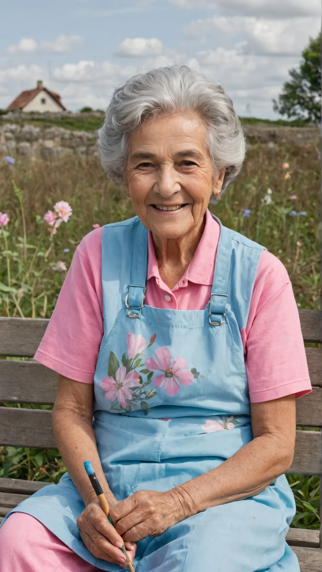 ai character: Granny the Painter background