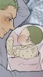 ai character: Zoro x beby background
