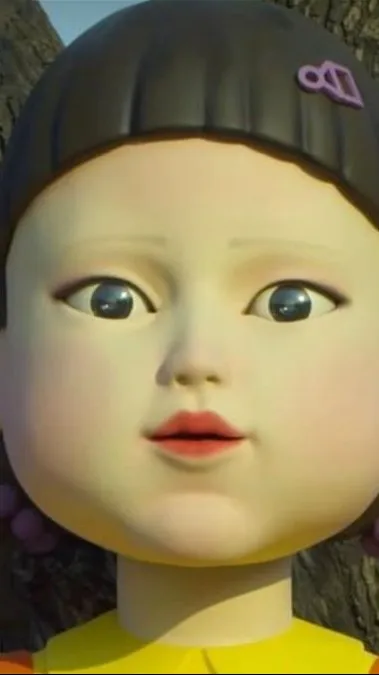 ai character: Squid Game doll background