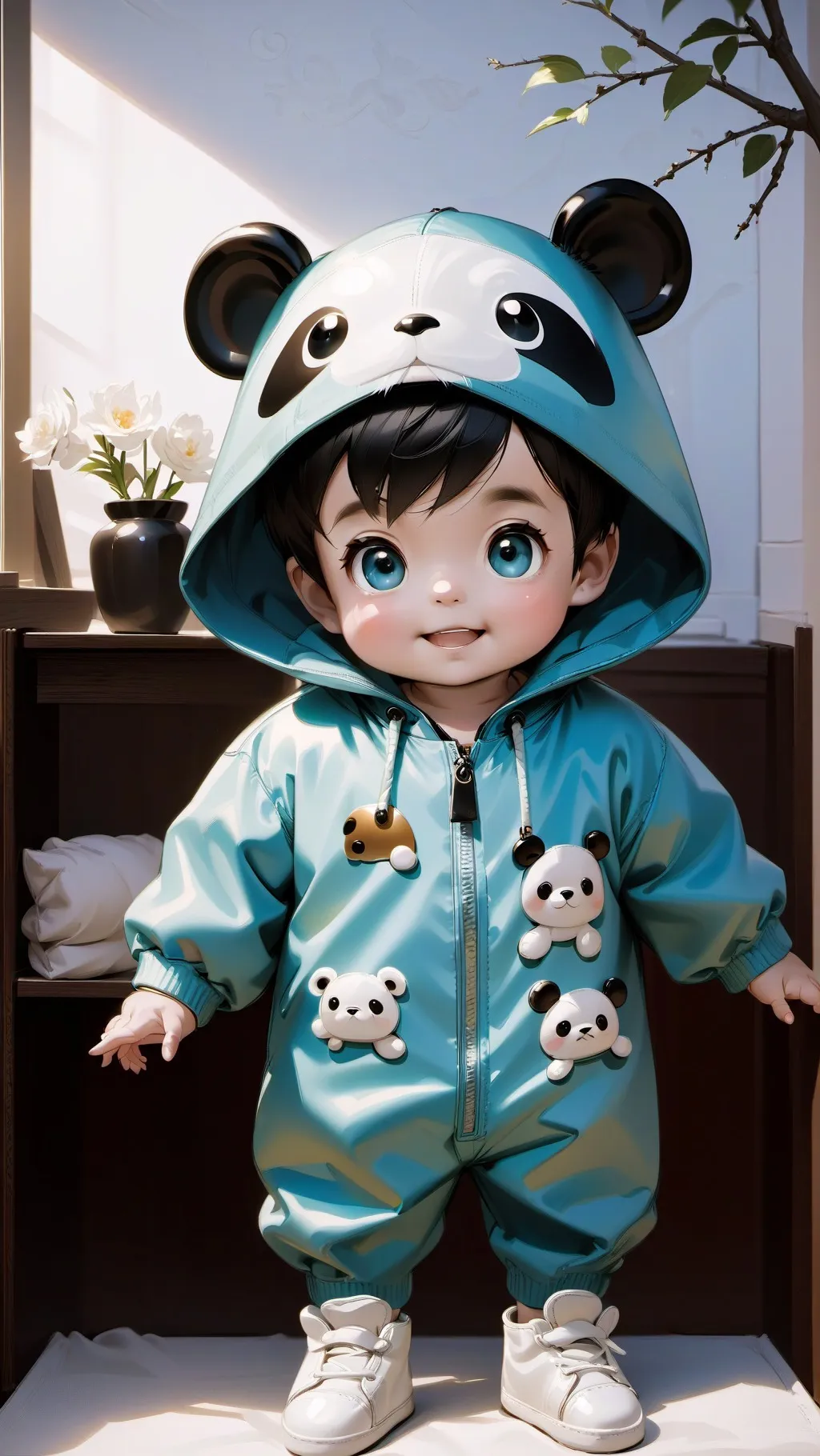 ai character: Baby group background